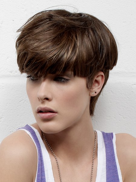 Modern short mushroom haircut