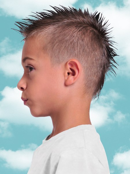 Buzz cut with a Mohawk for young boys