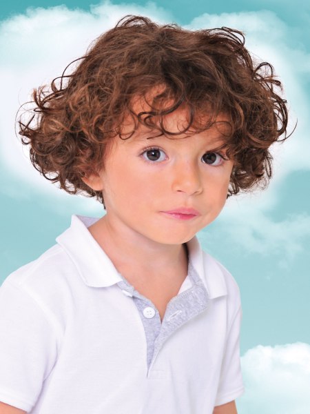 Curly hair style for toddler boys