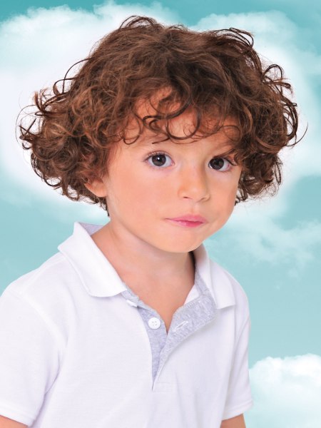 Curly hairstyle for toddler boys