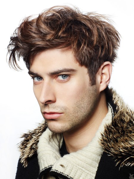 Casual wild hairstyle for men