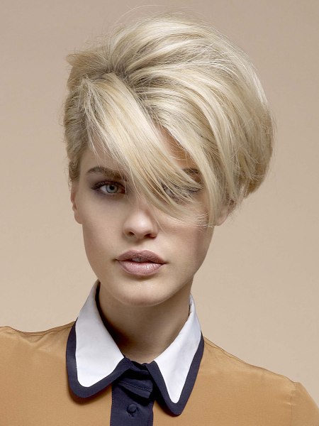 Short retro haircut with teased hair