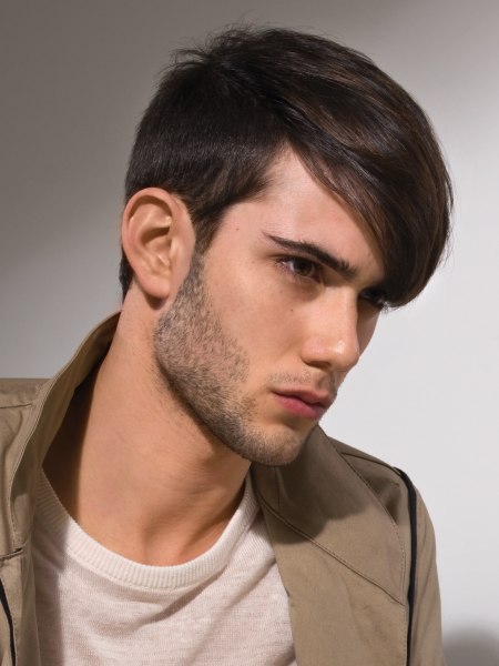 Short masculine hairstyle with clipper cutting