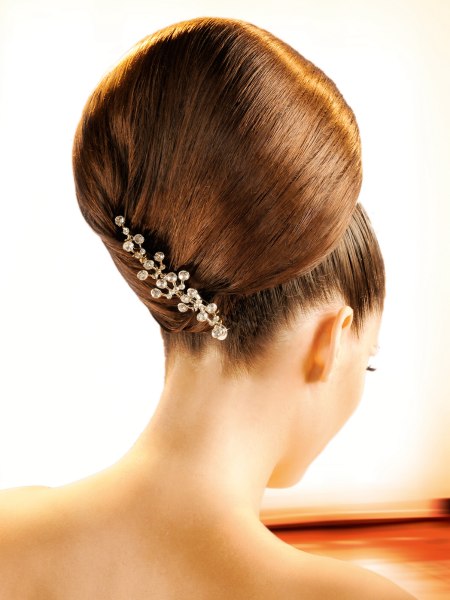 Updo with a huge chignon