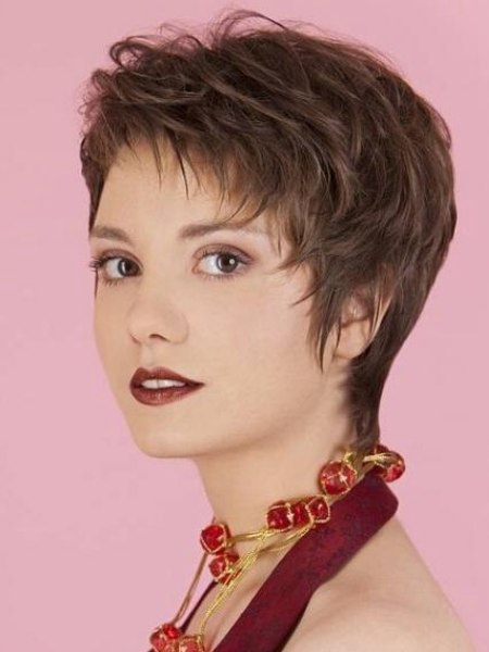 Elegant short haircut with chic volume