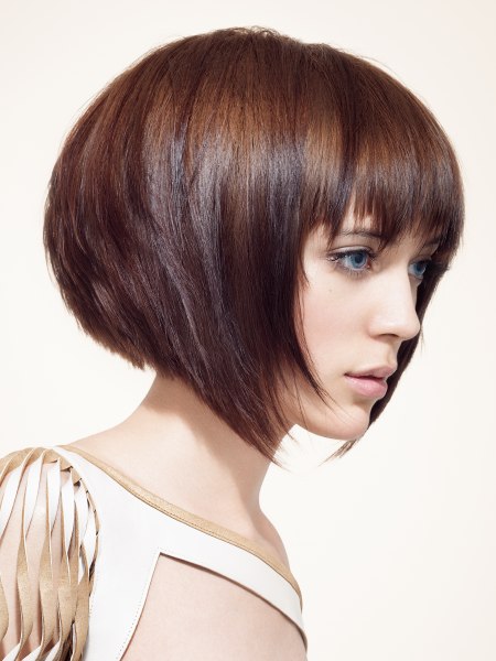 Classic bob cut with plunging sides