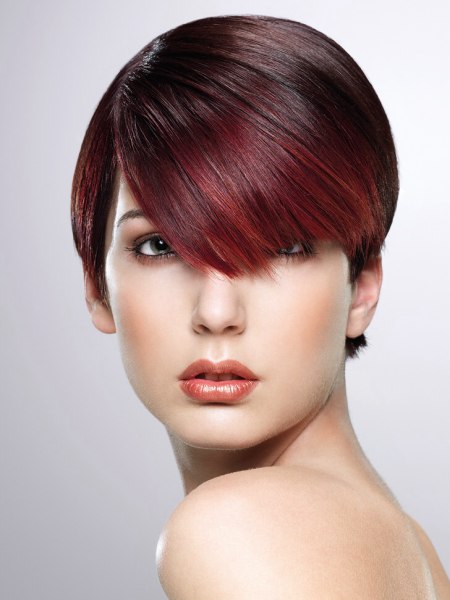 Chic pixie hairstyle for red hair