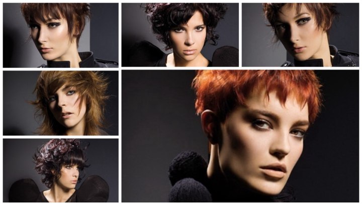 Hairstyles and military-inspired clothes