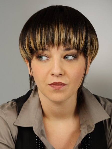 Mushroom cut hairstyle