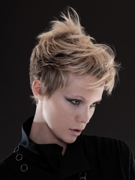 Beautiful pixie cut with layers and volume