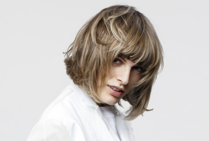 Modern bob haircut by Bundy Bundy