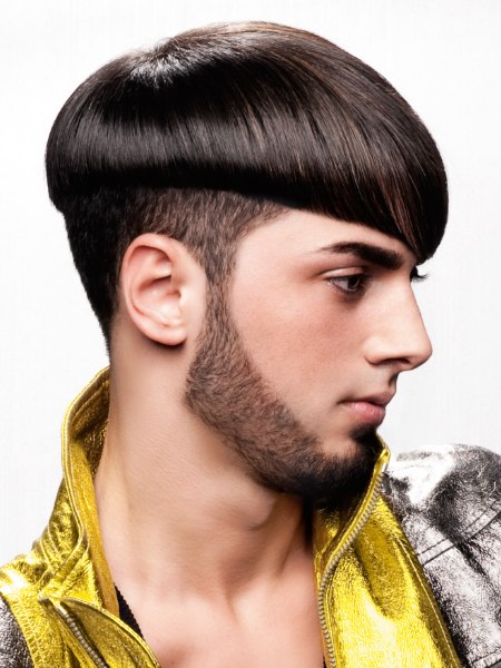 Male hair with a smooth top and a buzz cut nape