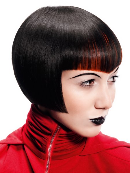 Modern short bob with straight styling