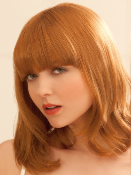 Soft and silky shoulder-length haircut