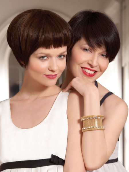 Fashionable short haircuts with bangs