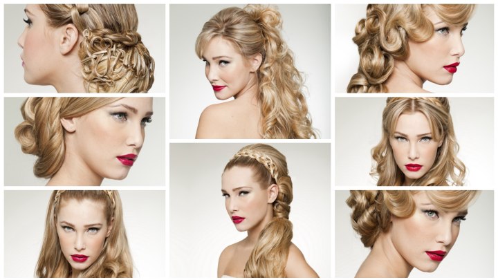 Up-style hairdos for special occasion wear following the trends of the  season