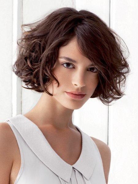 Bob cut for curly hair