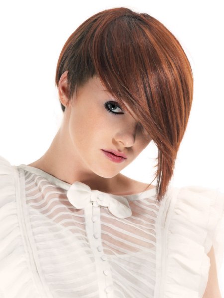 Pixie haircut with a cropped neck