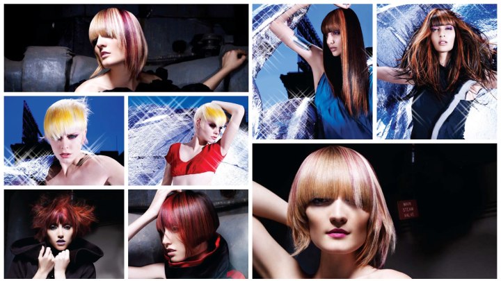 Fashion hair styling and coloring