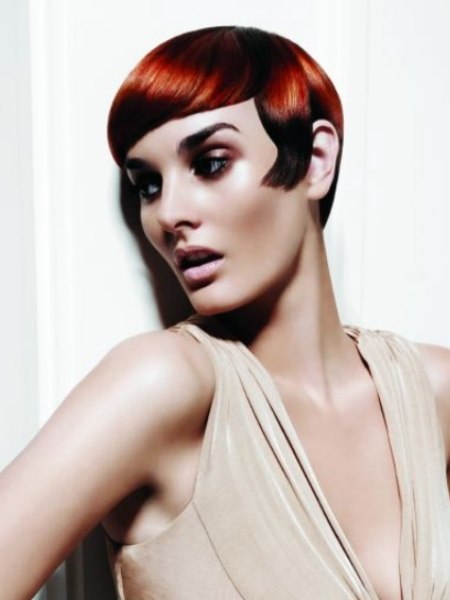 Short haircut with breathtaking hair colors