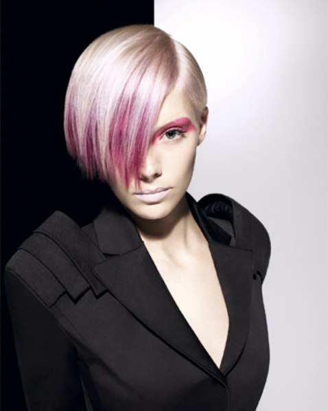 Sassoon hairstyles with modern cutting and coloring techniques