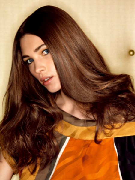 Long style for saddle brown hair