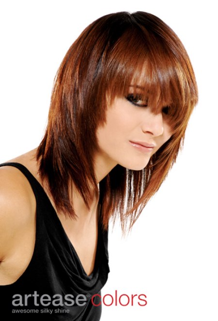 Milk chocolate brown hair color  Long sleek and youthful 