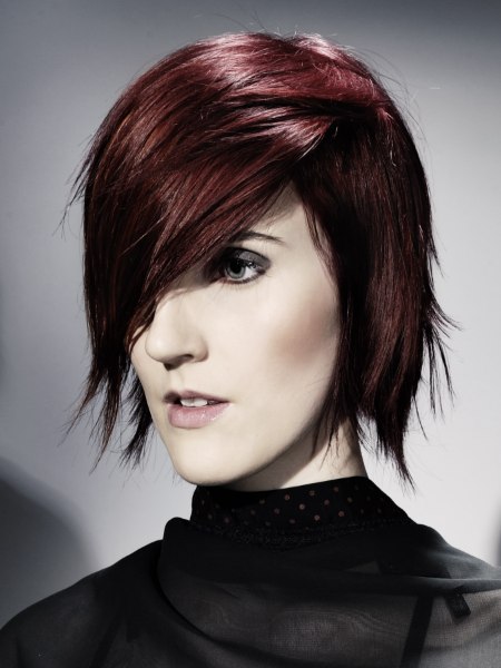 Goth hairstyle for short hair
