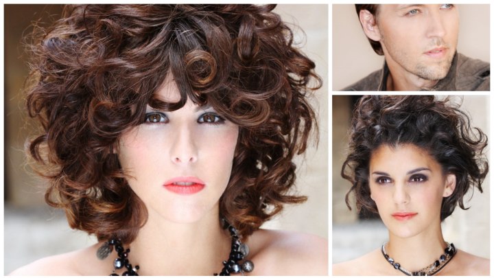 Hairstyles with curls inspired by the 1970s