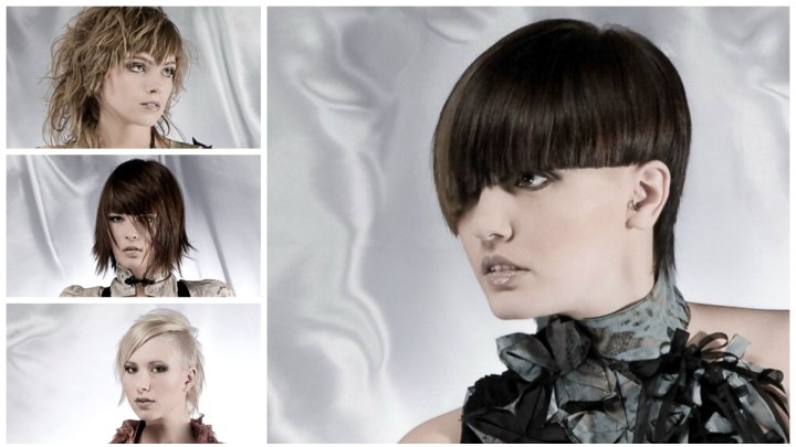 Powerful hairstyles with cold hair colors