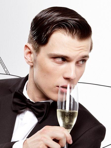 1940s hairstyle with gel for men