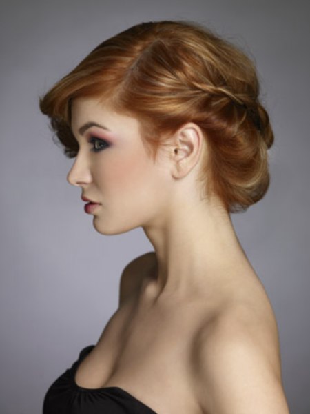 Hair in a billowy updo