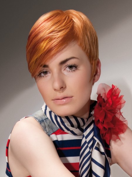 Short boyish hair style for women