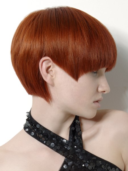 Shortcut hair with a ball shaped silhouette
