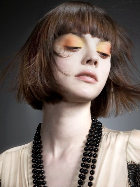 Chin-length bob with light tapering