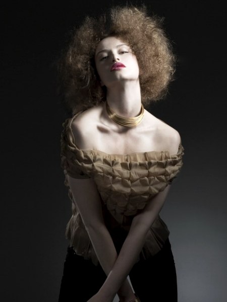 Afro-style hair