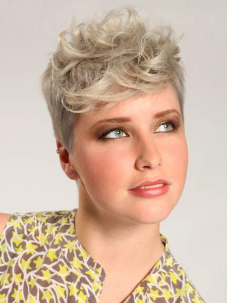 Short ballroom dancers hairstyle for silver hair