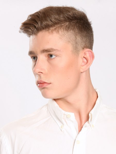 Clean short haircut for men