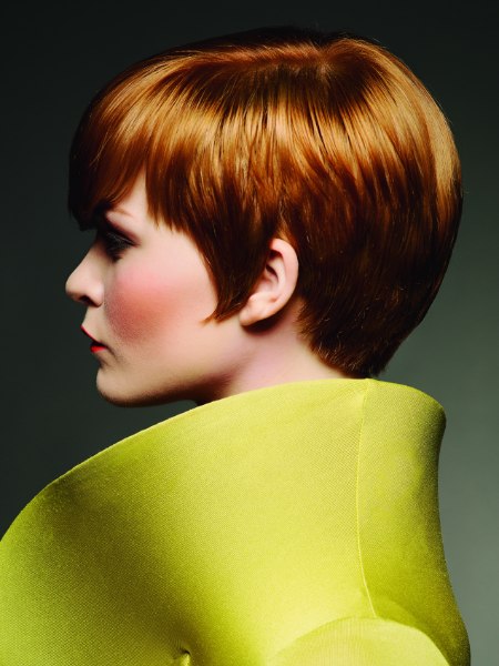 Modern short haircut with height on the back