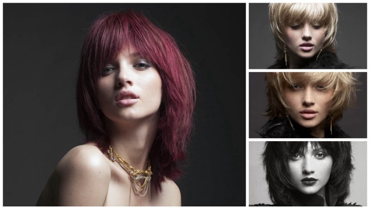 Round haircuts with layers and a fresh modern approach