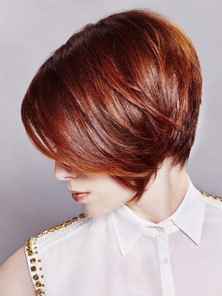 Classy short hairstyle with a graduated back