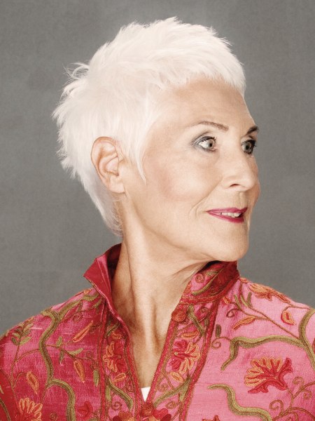 Very short haircut for older women