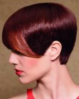 Short hairstyle with a smooth surface and the ears free