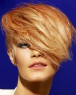 Fresh and modern short hair with a daring triangular shape