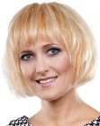 Easy to wear chin length bob with bangs and volume