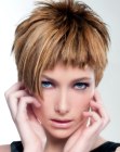 Short hair with asymmetry and jagged texture