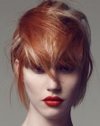 Short hair with overlapping layers and contrasting colors
