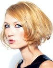 Elegant chin length bob with volume and fullness