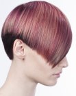 Short wedge haircut with gradual lengthening and a rounded shape