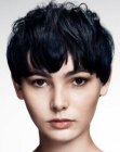 Stylish short hair to wear with a little black dress